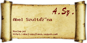 Abel Szultána névjegykártya